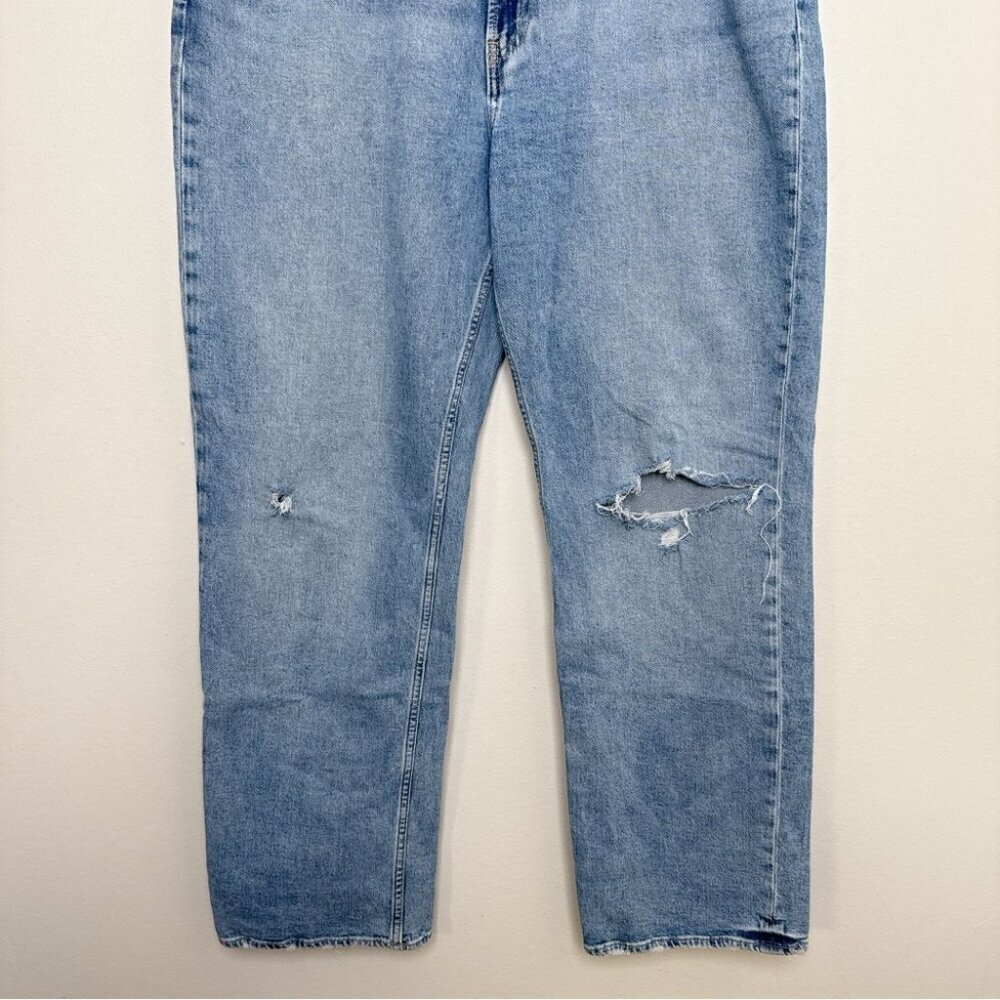 GAP Womens 32 90s Loose High Rise Distressed Knee Jeans - Picture 7 of 15